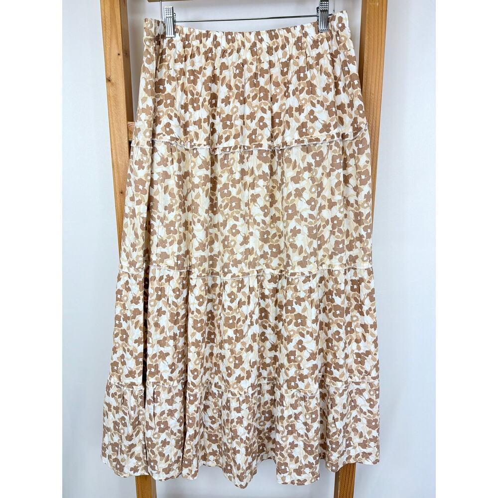 Japna Multicolored Ruffle Skirt Size LARGE Flowy Boho Summer Skirt - Picture 3 of 7